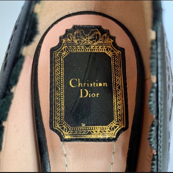 Dior Caprice Leather Lace/Blush Peep Toe Pump - 37 - Picture 3 of 6